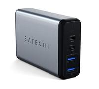 SATECHI 75W Dual Type C PD Travel Charger Adaptor with 2 USB-C PD & 2 USB 3.0 - Compatible with MacBook Air & Pro M5 M4 M3, iPad Air & Pro M5 M4 M3, iPhone 17, 16, 15 to 12 Series, Android, Windows