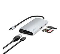 Satechi ST-P8KES laptop dock/port replicator Wired USB 3.2 Gen 1 (3.1 Gen 1) Type-C Silver