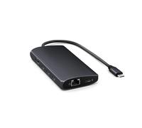 SATECHI 8-in-1 USB-C Hub V3, 8K@30 Hz HDMI, 85 W PD, Midnight | Includes 3 USB-C up to 10 Gbps, 1 USB-C up to 5 Gbps, Gigabit Ethernet, UHS-II SD/microSD, HDMI up to 8K@30 Hz