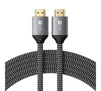SATECHI (6.6-Ft) 8K Ultra High Speed HDMI to HDMI Braided Cable - Black
