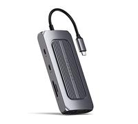 SATECHI 9-in-1 MX USB-C Hub, Dual 4K HDMI, 100 W PD charging | USB-C data, USB-A 3.0, Gigabit Ethernet, SD/microSD, audio jack, for MacBook & Windows laptops