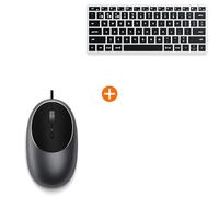 Satechi Aluminium C1 Wired USB C Mouse and Slim X1 Bluetooth Keyboard (US QWERTY Layout with No £ Sign) Bundle