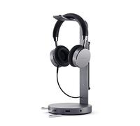 Satechi Aluminum USB Headphone Stand Holder with 3 USB 3.0 Ports & 3.5mm AUX Port - Universal Fit - Compatible, Bose, Sony, Beats, JBL, Panasonic, AKG (V2, Space Gray)