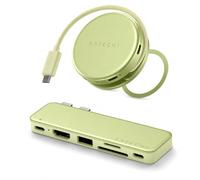 SATECHI Bundle OntheGo 5-in-1 USB-C Hub and 6-in-2 USB-C Snap Hub (Citrus) Bundle