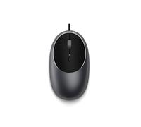 Satechi Aluminium C1 Wired USB-C Mouse, Optical Computer Mouse with Adjustable DPI for MacBook Air & Pro M5 M4, iPad Air & Pro M5 M4 M3, iPad Mini, Mac Mini, iMac - Space Grey