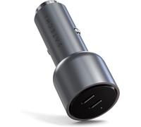 Satechi 40W Dual USB-C PD Car Charger - 20W + 20W Power Delivery - Compatible with 2021 iPad Pro M1, 2020 iPad Air, iPhone 16 Pro Max/16 Pro/16/16 Plus, iPhone 15 Pro Max/15 Pro/15/15 Plus and More