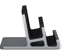 SATECHI Dual Vertical Laptop & Tablet Stand, Silver/Grey,Black