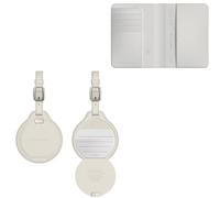 SATECHI FindAll Smart Luggage Tag with Apple Find My TSA Friendly Airport Tracking Sand and Passport Holder with Find My RFID Protection Wireless Charging Sand Bundle