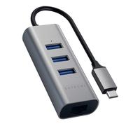 Satechi Hub USB with 3 USB 3.0 and Ethernet 1000Mbps, Grey