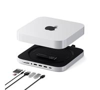SATECHI Mac Studio M5 USB-C Hub & Stand, NVMe/SATA SSD Enclosure, Silver | USB-C 10 Gbps, 3× USB-A up to 10 Gbps, 3.5 mm audio, for Mac Studio M5 Max/Ultra-M1; not compatible with Mac mini M4