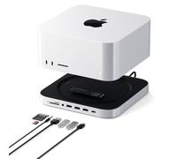 SATECHI Mac Studio & Mac Mini M1/M2 Hub & Stand, NVMe/SATA SSD Enclosure | USB-C 10 Gbps, 3x USB-A, micro/SD, 3.5 mm audio, for Mac Studio M5 Max, M5 Ultra, M4-M1 and Mini M2/M1 (not Mac Mini M4)
