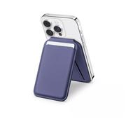 Satechi Magnetic MagSafe Wallet, Double Flap Stand Card Holder, 4 Slots with Front NFC Pass-Through, Adjustable Phone Attachment for iPhone 17/16/15/14/13/12, Travel Accessory - Purple