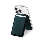 Satechi Magnetic MagSafe Wallet, Double Flap Stand Card Holder, 4 Slots with Front NFC Pass-Through, Adjustable Phone Attachment for iPhone 17/16/15/14/13/12, Travel Accessory - Forest Green