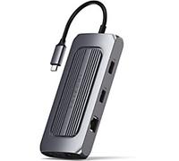 SATECHI 9-in-1 USB-C MX Hub with Dual 4K HDMI, PD 100W, USB-C Data, USB-A 3.0, Gigabit Ethernet, Micro/SD, Audio Jack - for MacBook Air & Pro, Laptops and More