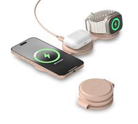 SATECHI OntheGo™ 3-in-1 Foldable Qi2 15 W Wireless Charger, Desert Rose