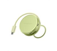 SATECHI OntheGo 5-in-1 Magnetic USB C Hub, 60W PD, 4K HDMI, Citrus | Ideal for MacBook Neo colors, magnetic mount, retractable cable, 4K@60Hz, SD reader, 5Gbps USB-C/A, for USB-C devices