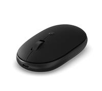 Satechi OntheGo Bluetooth Mouse with USB-C Rechargeable Battery, Connect up 3 Devices, Compact and Portable Wireless Mouse for Laptop, Computer, Tablet - Black