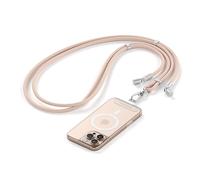 Satechi OntheGo USB-C Lanyard Cable, 60W Fast Charging, 480Mbps Data Transfer, Built-in Crossbody Strap, Adjustable 1.5m / 4.9ft Braided Cord, USB-C to USB-C Cable for iPhone, Android - Desert Rose