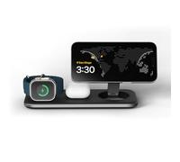 SATECHI Qi2 Trio Wireless Charging Pad, 3 in 1 Wireless Charging Station, Qi2 15W Fast Wireless Charger for iPhone 16/15/14/13/12, AirPods and Apple Watch