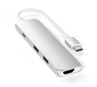 Satechi Type-C USB Passthrough HDMI Hub silver