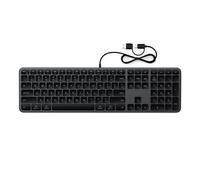 Satechi Slim LX3 Wired Keyboard with Keypad, US QWERTY, Space Black | US QWERTY layout (English, US), full-size keyboard, numeric keypad, OS switch key, for MacBook, Windows PCs and Android