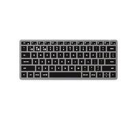 Satechi Slim X1 Bluetooth Backlit Keyboard - Illuminated Keys & Multi-Device Sync - for M2/ M1 MacBook Pro/Air, M2/ M1 iPad Pro/Air, M2 Mac Mini, iMac M1 - Space Grey (US-QWERTY LAYOUT)
