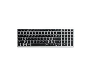 SATECHI Slim X2 Bluetooth Wireless Keyboard, , Backlit Numeric Keypad, Multi-Device for MacBook Air & Pro M5 M4, Mac Mini, iPad Air & Pro, iMac and more - Space Grey