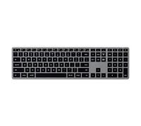 Satechi Slim X3 Bluetooth Backlit Keyboard with Numeric Keypad for Mac, Illuminated Keys & Multi-Device Sync, for Macbook Air/Pro M4, iPad Air/Pro M4, Mac Mini, iMac - Space Grey (US-QWERTY LAYOUT)