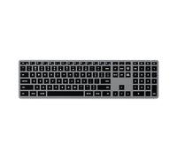 Satechi Slim X3 Bluetooth Backlit Keyboard with Numeric Keypad - Illuminated Keys & Multi-Device Sync - For M2/ M1 MacBook Pro/Air, M2/ M1 iPad Pro/Air, M2 Mac Mini, iMac M1 (US English Layout)