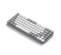 Satechi SM1 75% Mechanical Keyboard, LED Backlit Bluetooth Keyboard, 84 Keys Compact Wireless, Gaming Keyboard for Mac and Windows - Light Grey/White (US-QWERTY LAYOUT)