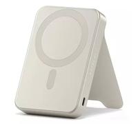 SATECHI OntheGo Power Bank, Qi2 Power Bank 10000mAh, 15W Fast Charging, Portable Battery Pack with Stand for for iPhone 17, 16, 15 to 12 Series, Android - Sand