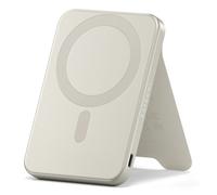 SATECHI OntheGo Power Bank, Qi2 Power Bank 5000mAh, 15W Fast Charging, Portable Battery Pack with Stand for for iPhone 17, 16, 15 to 12 Series & Android - Sand