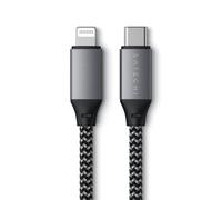 Satechi USB-C to Lightning Cable - Apple MFi Certified - iPhone Fast Charging Cable - for iPhone 16 Pro Max/16 Pro/16/16 Plus, iPhone 15 Pro Max/15/15 Plus, AirPods Pro, AirPods 3/2/1 (10in/25cm)