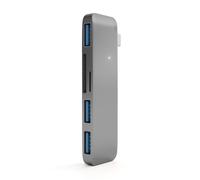 SATECHI Aluminum Type-C USB 3.0 3-in-1 Combo Hub Adapter - 3 USB 3.0 Ports and Micro/SD Card Reader - For M2/ M1 MacBook Pro/Air, M2/ M1 iPad Pro/Air, M2 Mac Mini, iMac M1 (Space Grey)