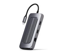 SATECHI USB C Hub MX Multiport Adapter, Dual 4K HDMI, 100W USB-C PD Charging, Gigabit Ethernet, Type-C Data Port, For MacBook, Windows and USB Type-C Devices