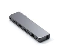 SATECHI USB-C Pro Max Hub 8-in-1, USB4 40Gbps, 96W PD Charging, HDMI 4K@60Hz, USB-C/USB-A 5Gbps, SD/MicroSD Port, Ethernet, Audio Jack, for MacBook Air & Pro M5 M4 M3 - Space Grey