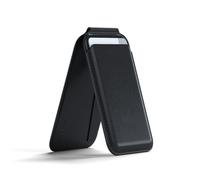 Satechi Magsafe Wallet, Vegan-Leather Magnetic Wallet for iPhone with 4 Card Slots, NFC Pass Through, Phone Stand for iPhone 16, iPhone 15, iPhone 14, iPhone 13, iPhone 12 - Black