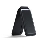 Satechi Magsafe Wallet, Vegan-Leather Magnetic Wallet for iPhone with 4 Card Slots, NFC Pass Through, Phone Stand for iPhone 16, iPhone 15, iPhone 14, iPhone 13, iPhone 12 - Black