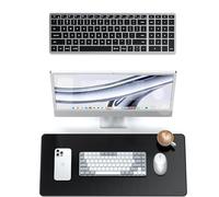 SATECHI Synthetic PU Desk Mat and Slim X2 Bluetooth US QWERTY Keyboard Bundle 68.1 x 31.5 x 0.3 cm Desk Pad with Backlit Numeric Keypad