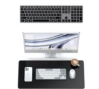 SATECHI Synthetic PU Desk Mat and Slim X3 Bluetooth US QWERTY Keyboard Bundle 68.1 x 31.5 cm Desk Pad with Backlit Numeric Keypad