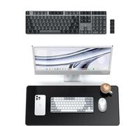 SATECHI Synthetic PU Desk Mat and SM3 Mechanical Keyboard Bundle 68 x 31.5 cm Desk Pad with 108 Key Backlit US QWERTY Keyboard