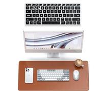 SATECHI Synthetic PU Desk Mat Brown and Slim X1 Bluetooth US QWERTY Keyboard Bundle 68.1 x 31.5 x 0.3 cm