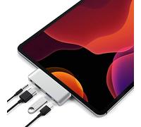 SATECHI Type-C Mobile Pro Hub Adaptor with USB-C PD Charging, 4K HDMI, USB 3.0 & 3.5mm Headphone Jack - for M2/ M1 iPad Pro, M1 iPad Air, iPad Mini and More (Silver)