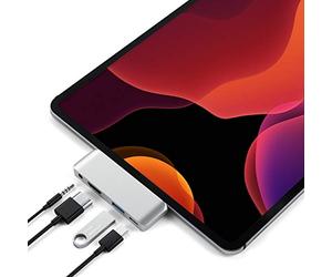 SATECHI Type-C Mobile Pro Hub Adaptor with USB-C PD Charging, 4K HDMI, USB 3.0 & 3.5mm Headphone Jack - for M2/ M1 iPad Pro, M1 iPad Air, iPad Mini and More (Silver)