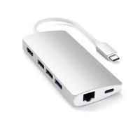 Satechi V2, ST-TCMA2S USB-C Male to HDMI, Gigabit Ethernet, 3 x USB 3.0 Ports, Micro/SD Card Readers Multiport Adapter 4.13 inch Silver