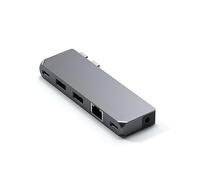 SATECHI Type-C Pro Hub Mini Adapter - USB4, USB-A Data, USB-C Data, GbE and Audio Jack - For M2/ M1 MacBook Pro/Air (Space Grey)