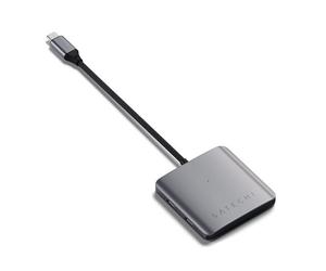 Satechi USB-C Hub 100W Power Delivery 4 Data Ports, Grey
