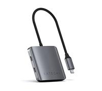 SATECHI USB-C Hub 4 Port, USB-C Adapter for MacBook, iPad, iPhone 16 & 15 Series, Microsoft Surface, Chromebook, and More (Data Transfer (5Gbps))