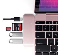 SATECHI USB-C Hub 5-in-1 Adaptor, USB-C Dongle with 2 USB-A Data Ports, Micro/SD Card Readers, USBC Hub for MacBook Pro/Air M1 M2 M3, Windows systems - Rose Gold