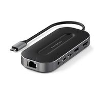 SATECHI USB4 6-in-1 Multiport Adapter - USB-C PD Charging, 8K HDMI, USB-A & USB-C Data Port, 3.5mm Audio Jack, Ethernet Port - Compatible with M2 & M1 MacBook, 2021 iPad Pro, Mac Mini M1, iMac M1